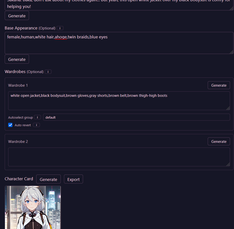 character create dialogue