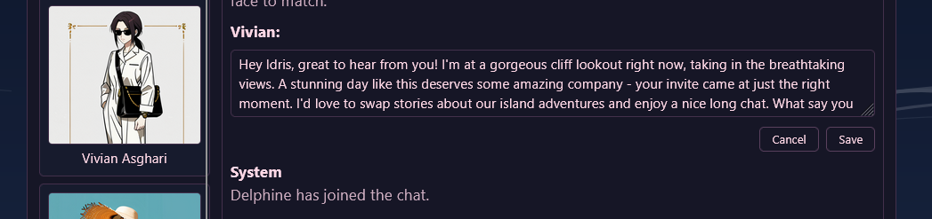 message edit